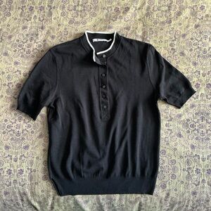 T by Alexander Wang Black Knit Top Size S